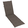 vidaXL Solid Acacia Wood Deck Chair in Taupe