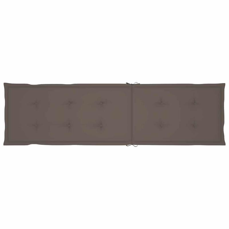 vidaXL Solid Acacia Wood Deck Chair in Taupe