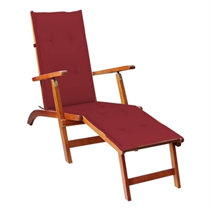 vidaXL Patio Deck Chair in Natural Brown