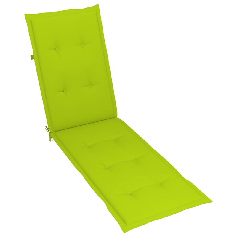 vidaXL Patio Deck Chair in Bright Green Cushion