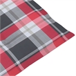 vidaXL Patio Deck Chair in Brown w/ Red & Gray Check