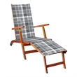 vidaXL Solid Acacia Wood Foldable Patio Deck Chair in Brown