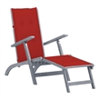 vidaXL Solid Acacia Wood Patio Deck Chair in Gray