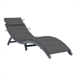 vidaXL Foldable Solid Acacia Wood Sun Lounger in Gray