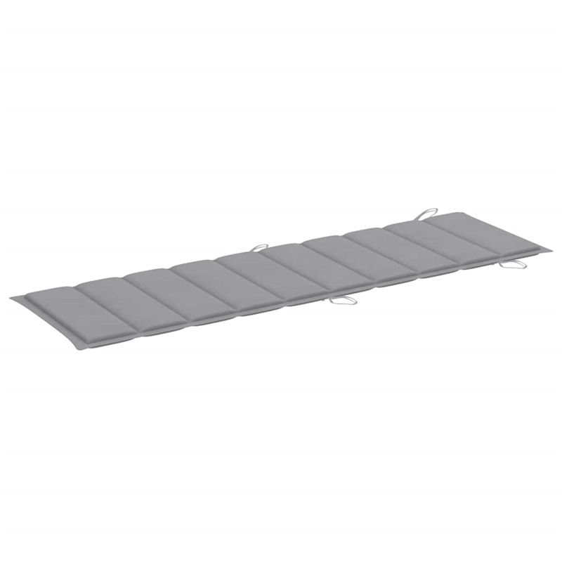 vidaXL Solid Acacia Wood Sun Lounger in Gray