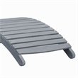 vidaXL Standard Collapsible Solid Acacia Wood Sun Lounger in Gray