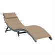 vidaXL Foldable Solid Acacia Wood Sun Lounger in Gray