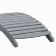 vidaXL Solid Acacia Wood Sun Lounger in Gray Cushion