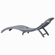 vidaXL Solid Acacia Wood Sun Lounger in Gray