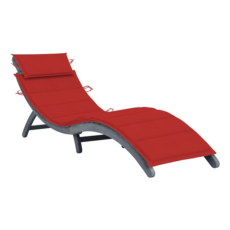vidaXL Sun Lounger in Gray