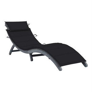 vidaXL Sun Lounger in Gray