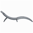 vidaXL Solid Acacia Wood Large Foldable Sun Lounger in Gray