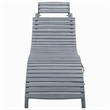 vidaXL Foldable Solid Acacia Wood Sun Lounger in Gray