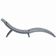 vidaXL Solid Acacia Wood Sun Lounger in Gray