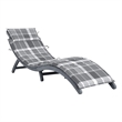 vidaXL Solid Acacia Wood Sun Lounger in Gray