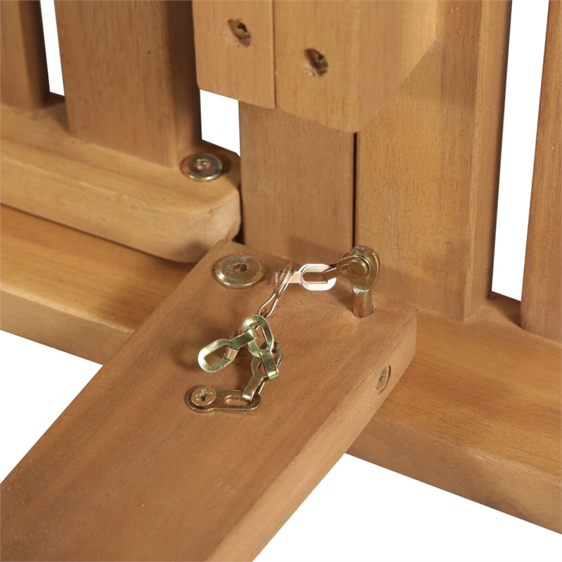 vidaXL Solid Acacia Wood Sun Lounger in Anthracite