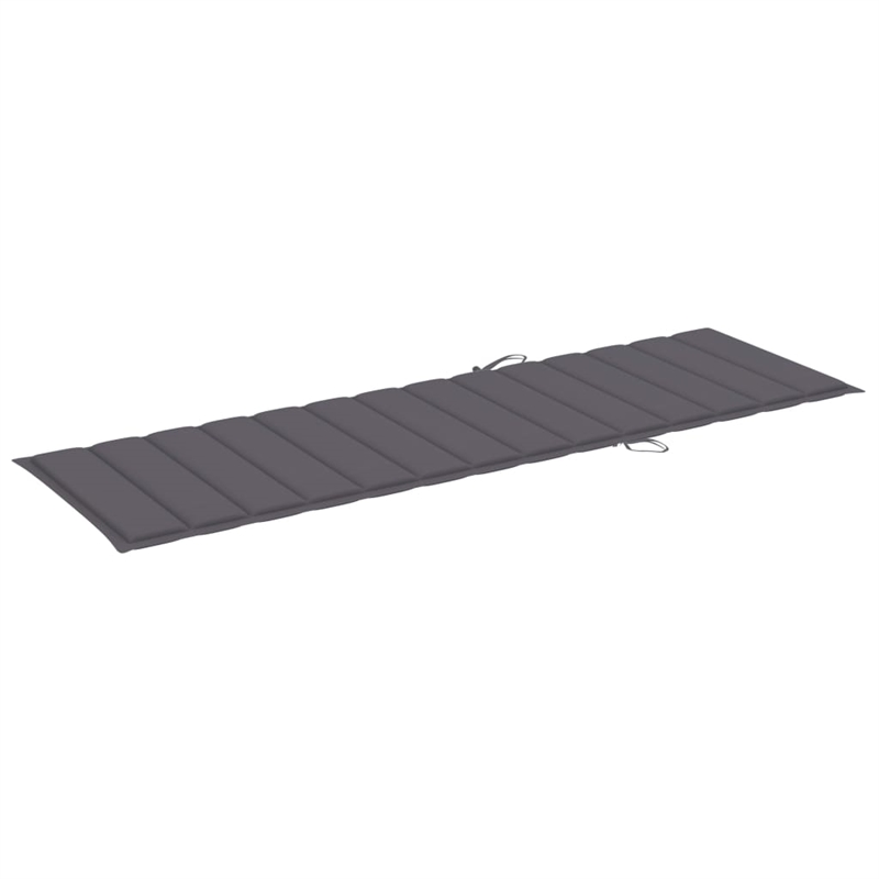 vidaXL Solid Acacia Wood Sun Lounger in Anthracite