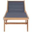 vidaXL Teak wood Foldable Sun Lounger in Brown