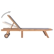 vidaXL Teak wood Foldable Sun Lounger in Brown