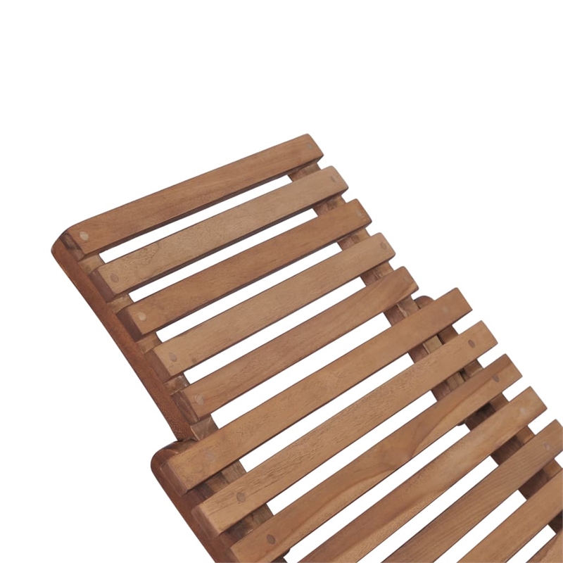vidaXL Teak wood Sun Lounger (Set of 2)
