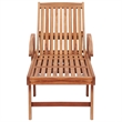 vidaXL Teak Wood Sun Lounger in Red (Set of 2)