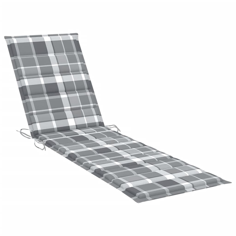 vidaXL Teak Wood Sun Lounger in Gray (Set of 2)