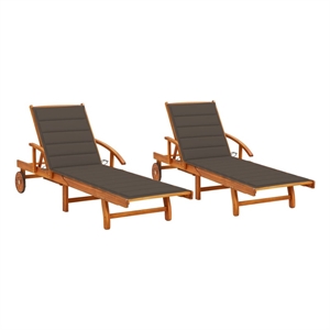 vidaXL Sun Lounger in Taupe