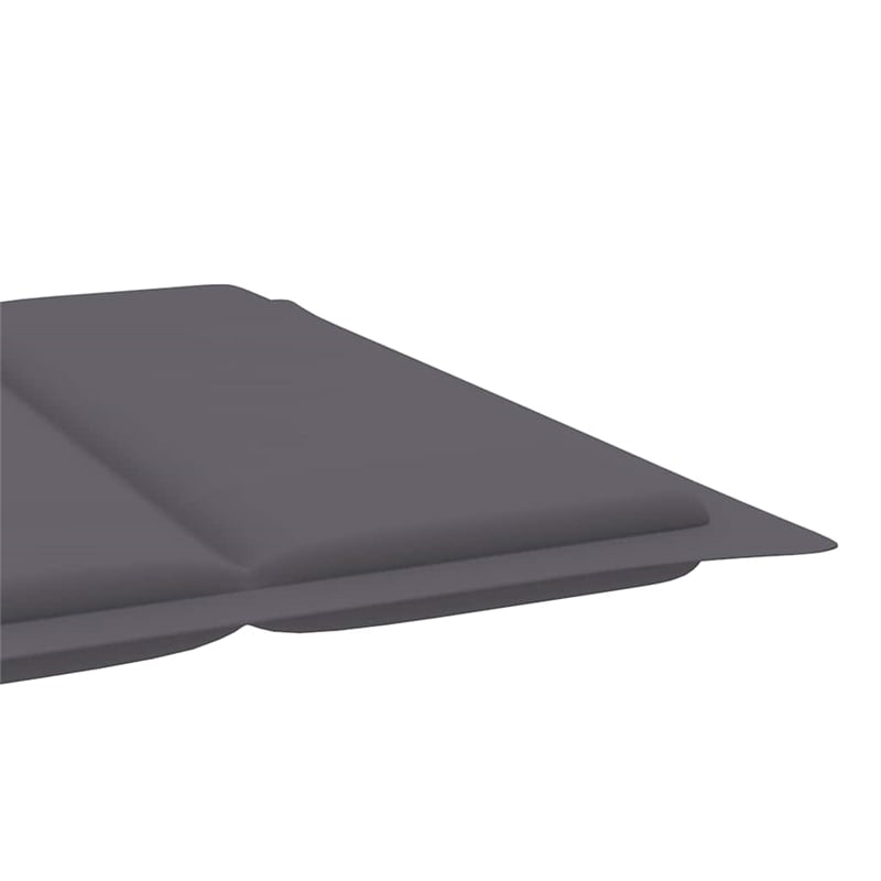 vidaXL Solid Acacia Wood Sun Lounger in Anthracite