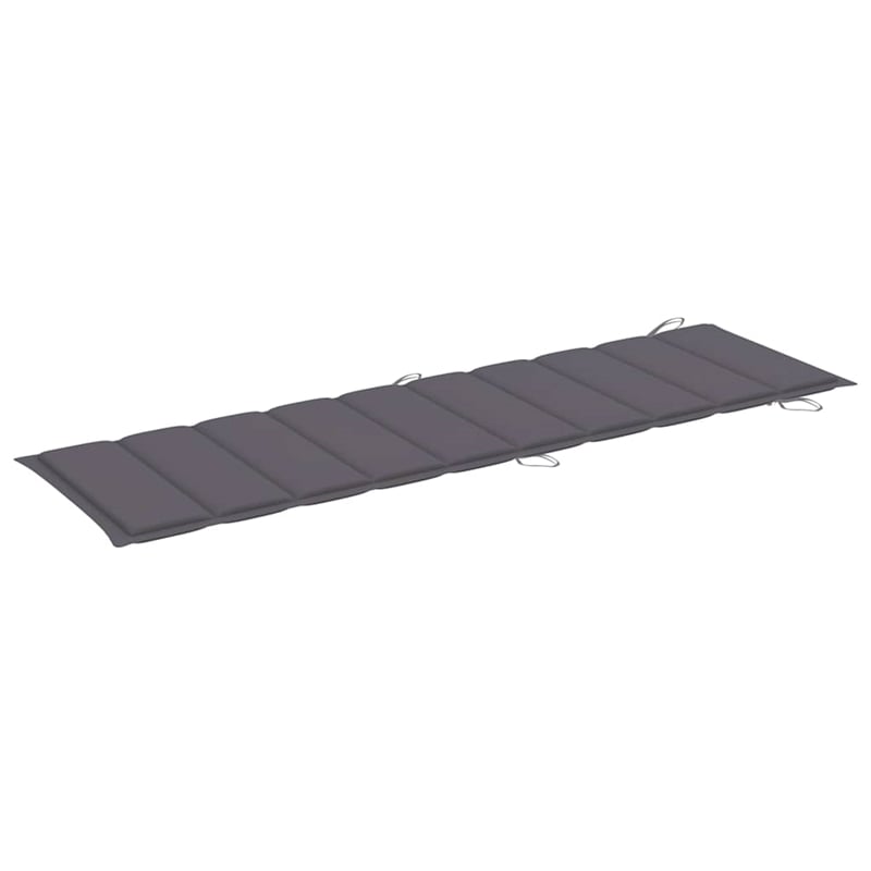 vidaXL Solid Acacia Wood Sun Lounger in Anthracite