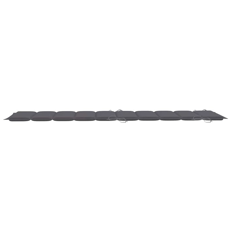 vidaXL Solid Acacia Wood Sun Lounger in Anthracite