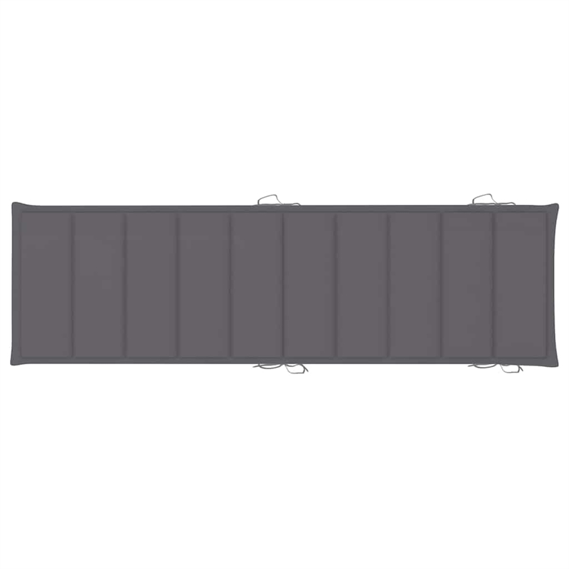 vidaXL Solid Acacia Wood Sun Lounger in Anthracite