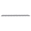 vidaXL Foldable Solid Acacia Wood Sun Lounger in Gray