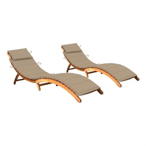 vidaXL Solid Acacia Wood Sun Lounger