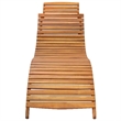 vidaXL Solid Acacia Wood Patio Sun Lounger in Green