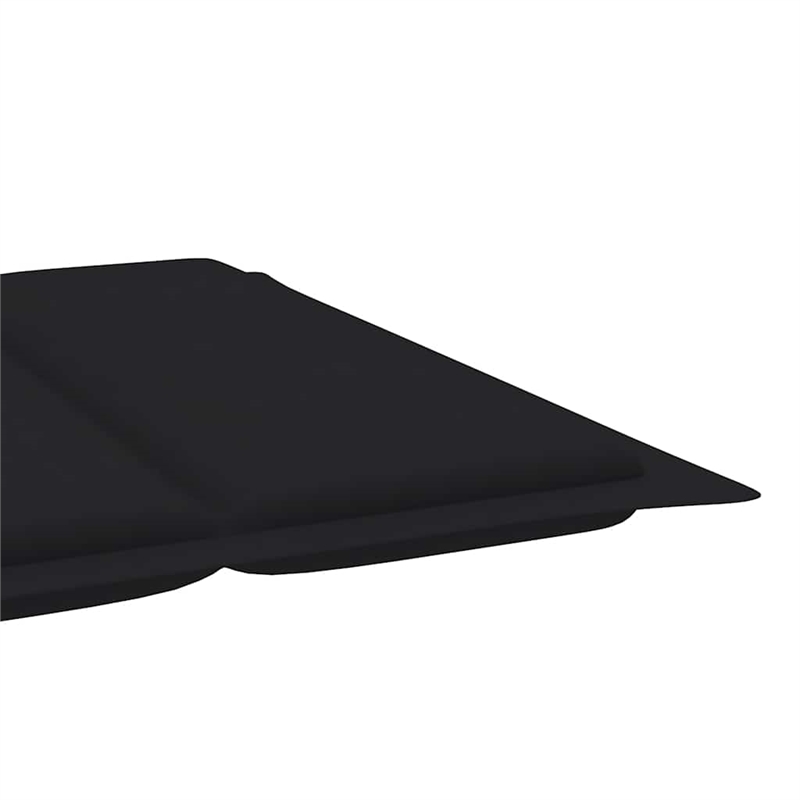 vidaXL Solid Acacia Wood Sun Lounger in Black