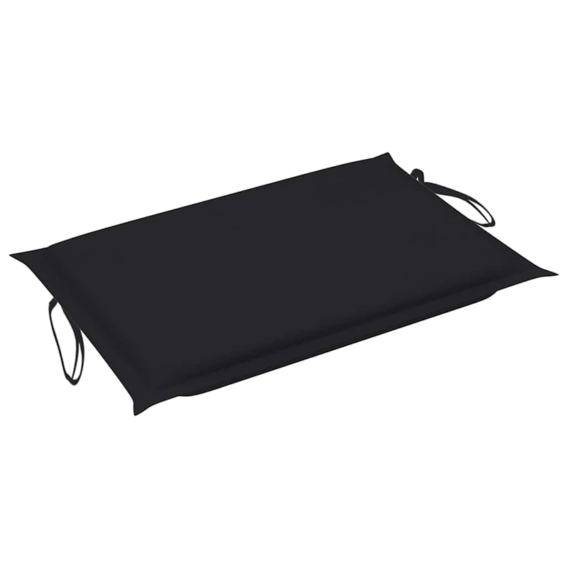 vidaXL Solid Acacia Wood Sun Lounger in Black