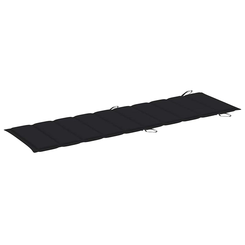 vidaXL Solid Acacia Wood Sun Lounger in Black