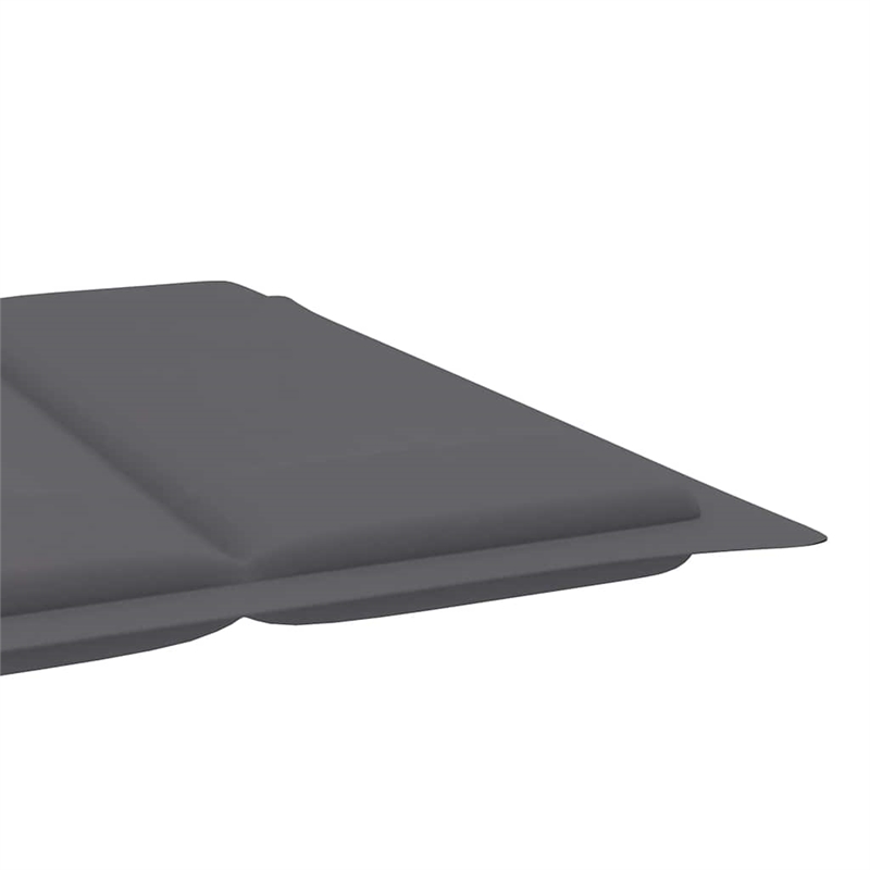 vidaXL Solid Acacia Wood Sun Lounger in Anthracite