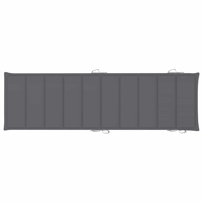 vidaXL Solid Acacia Wood Sun Lounger in Anthracite