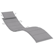 vidaXL Solid Acacia Wood Sun Lounger in Gray