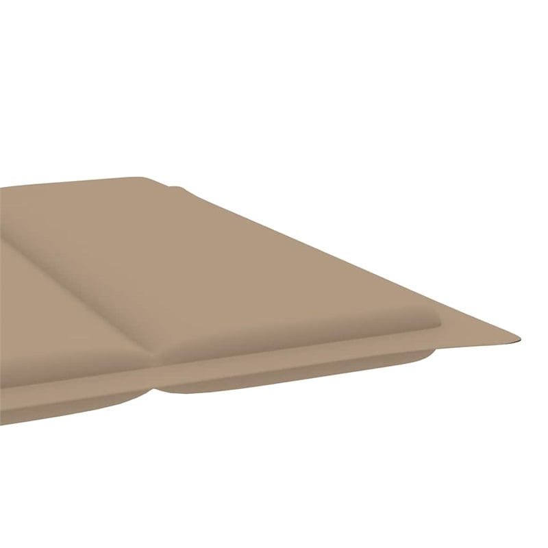 vidaXL Sun Lounger Set in Brown w/ Beige Cushion