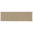 vidaXL Sun Lounger Set in Brown w/ Beige Cushion