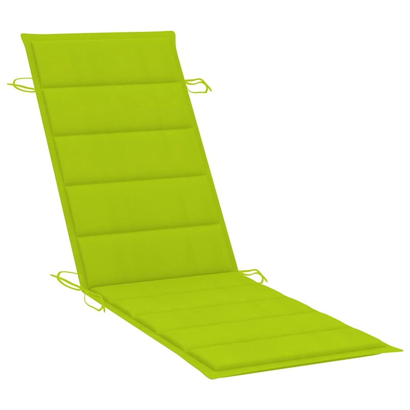 vidaXL Solid Acacia Wood Sun Lounger in Green