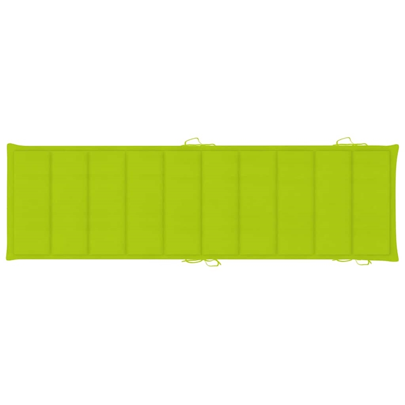 vidaXL Solid Acacia Wood Sun Lounger in Green