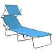 vidaXL Sun Lounger in Blue/Turquoise