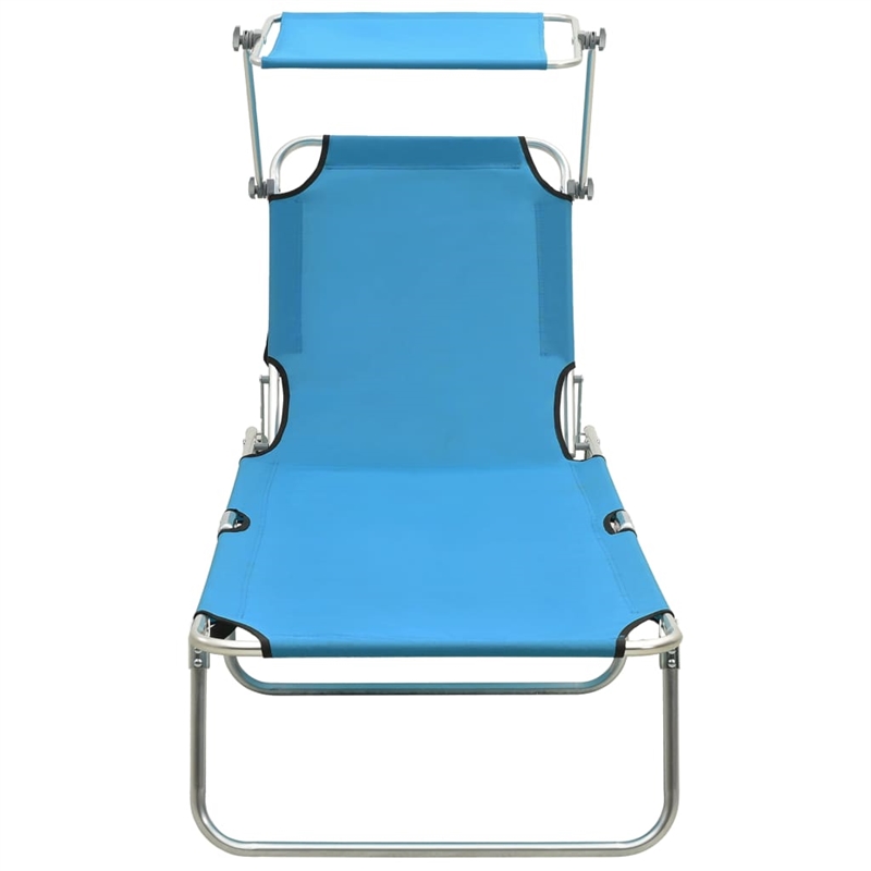vidaXL Sun Lounger in Blue/Turquoise