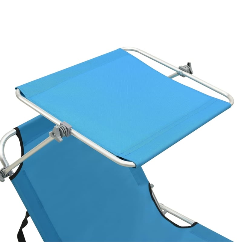 vidaXL Sun Lounger in Blue/Turquoise