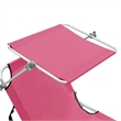 vidaXL Foldable Sun Lounger in Pink