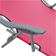 vidaXL Powder-Coated Steel  Sun Lounger in Pink