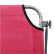 vidaXL Powder-Coated Steel  Sun Lounger in Pink